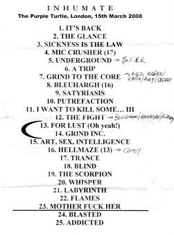 inhumate tracklist inhumate tracklist
