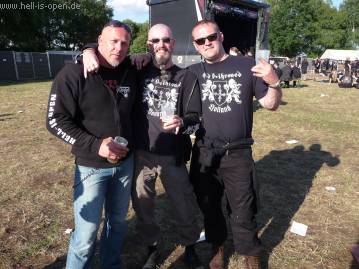 Tibo, Schnippel und Kumpel kurz vor dem God Dethroned Gig