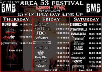 line-up area 53 festival 2021
