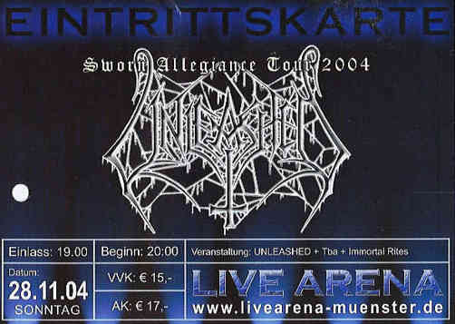 Unleashed, Live Arena, Breitefeld, 2004