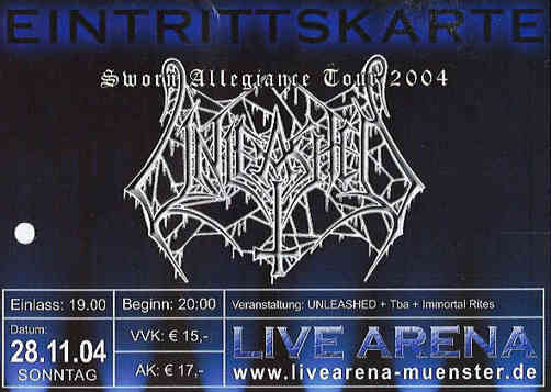 Unleashed, Live Arena, Breitefeld, 2004